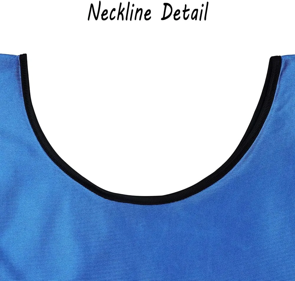 12 Pack Scrimmage Training Vest, Sports Pinnies, Practice Jerseys, Practice Vest for Adult Youth Kids.