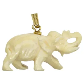 1960s Ivory Elephant Pendant