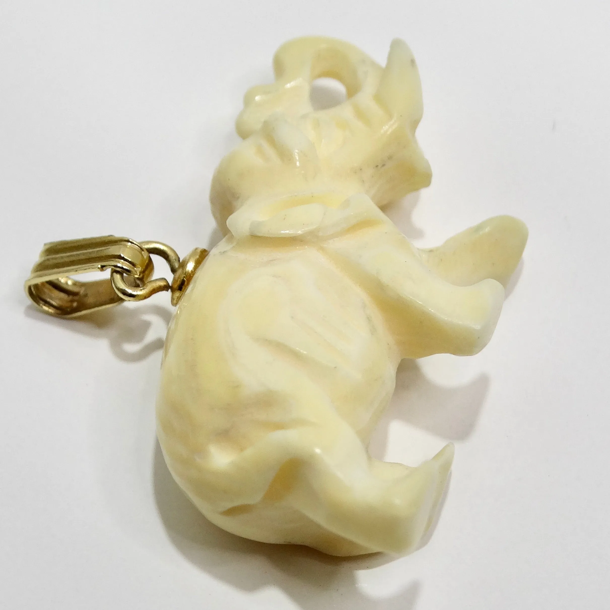 1960s Ivory Elephant Pendant