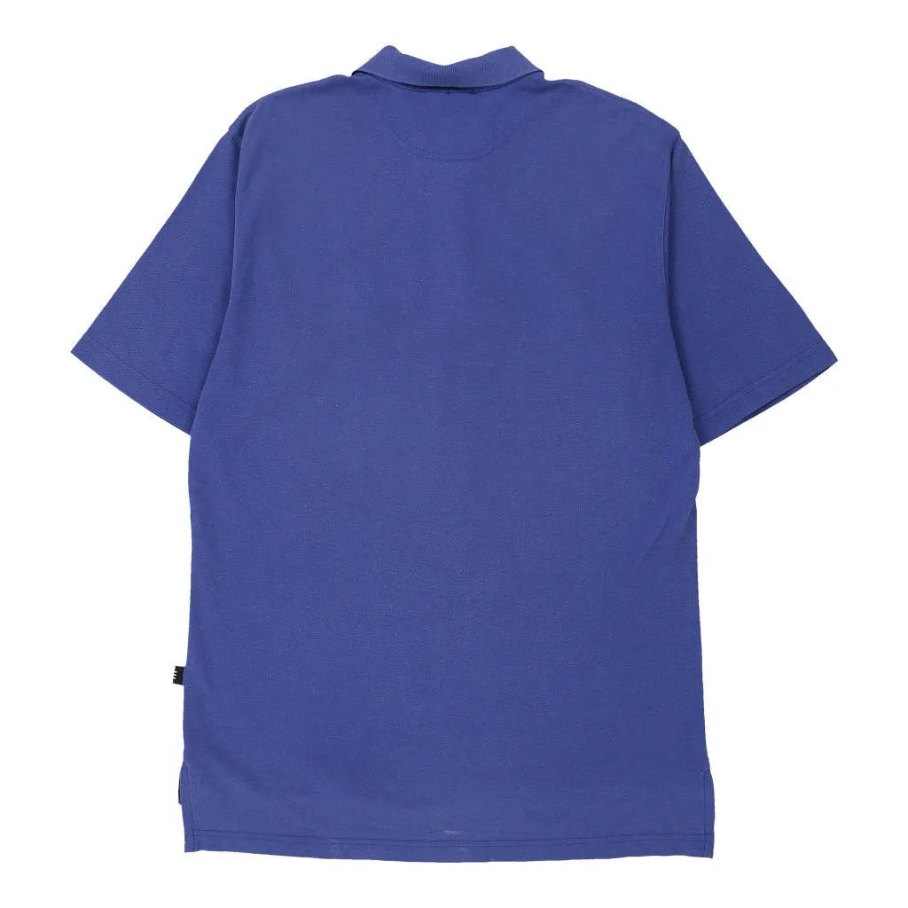 Adidas Polo Shirt - Large Blue Cotton