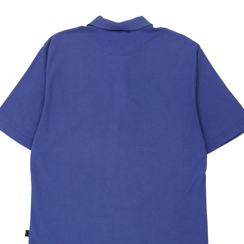 Adidas Polo Shirt - Large Blue Cotton