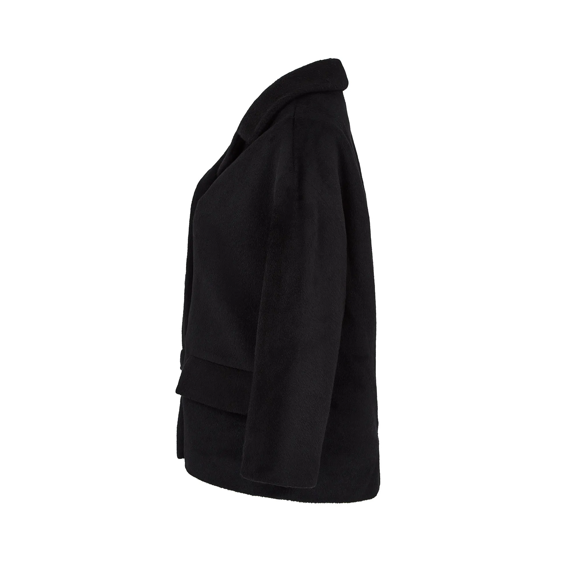 ARCHIVE - 1950s Lilli Ann Black Felt Wool Box Jacket