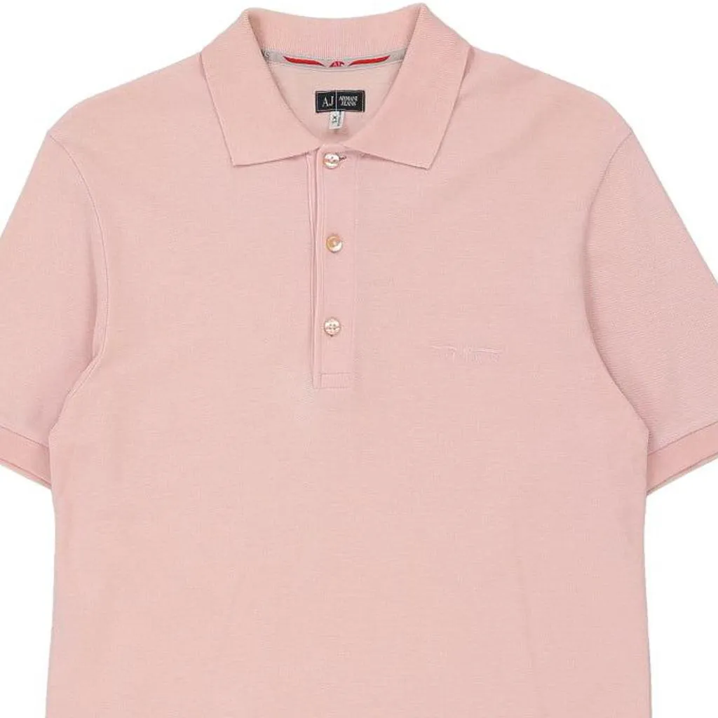 Armani Jeans Polo Shirt - XS Pink Cotton
