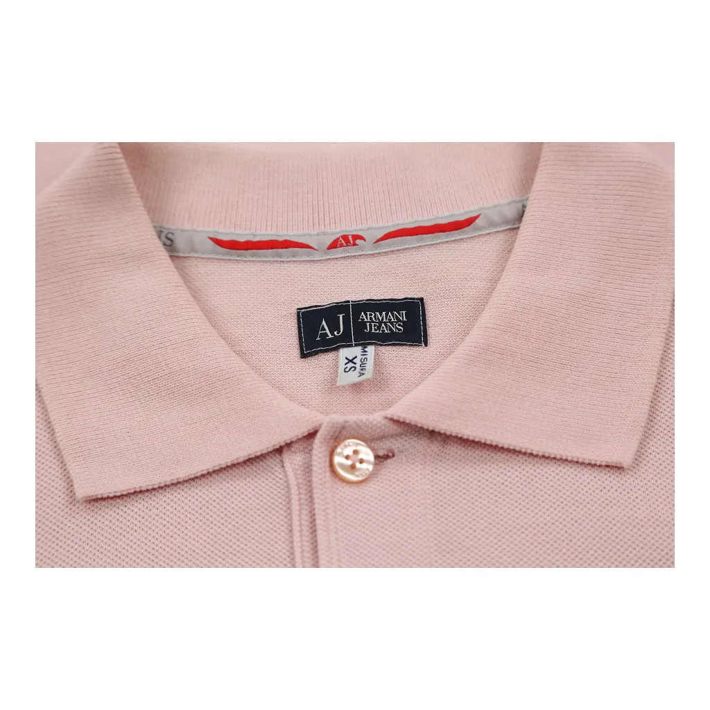 Armani Jeans Polo Shirt - XS Pink Cotton