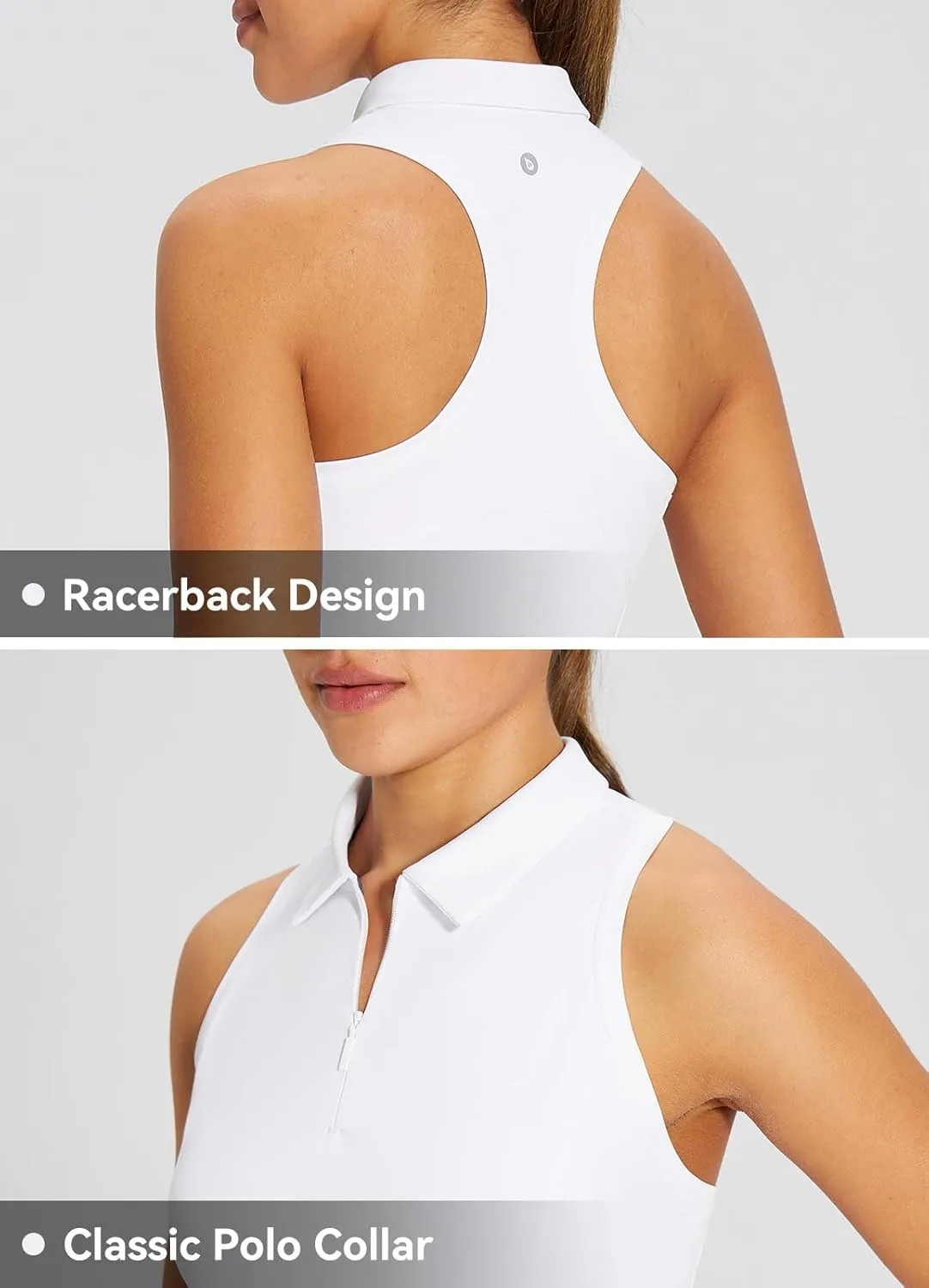 baleaf Womens Golf Dress Sleeveless Tennis Dresses with Built in Shorts Pockets Racerback Workout Athletic