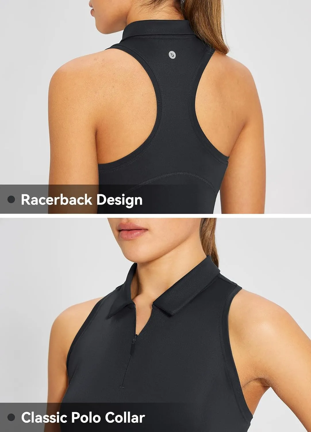 baleaf Womens Golf Dress Sleeveless Tennis Dresses with Built in Shorts Pockets Racerback Workout Athletic