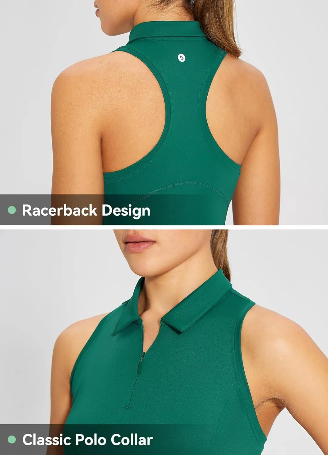baleaf Womens Golf Dress Sleeveless Tennis Dresses with Built in Shorts Pockets Racerback Workout Athletic