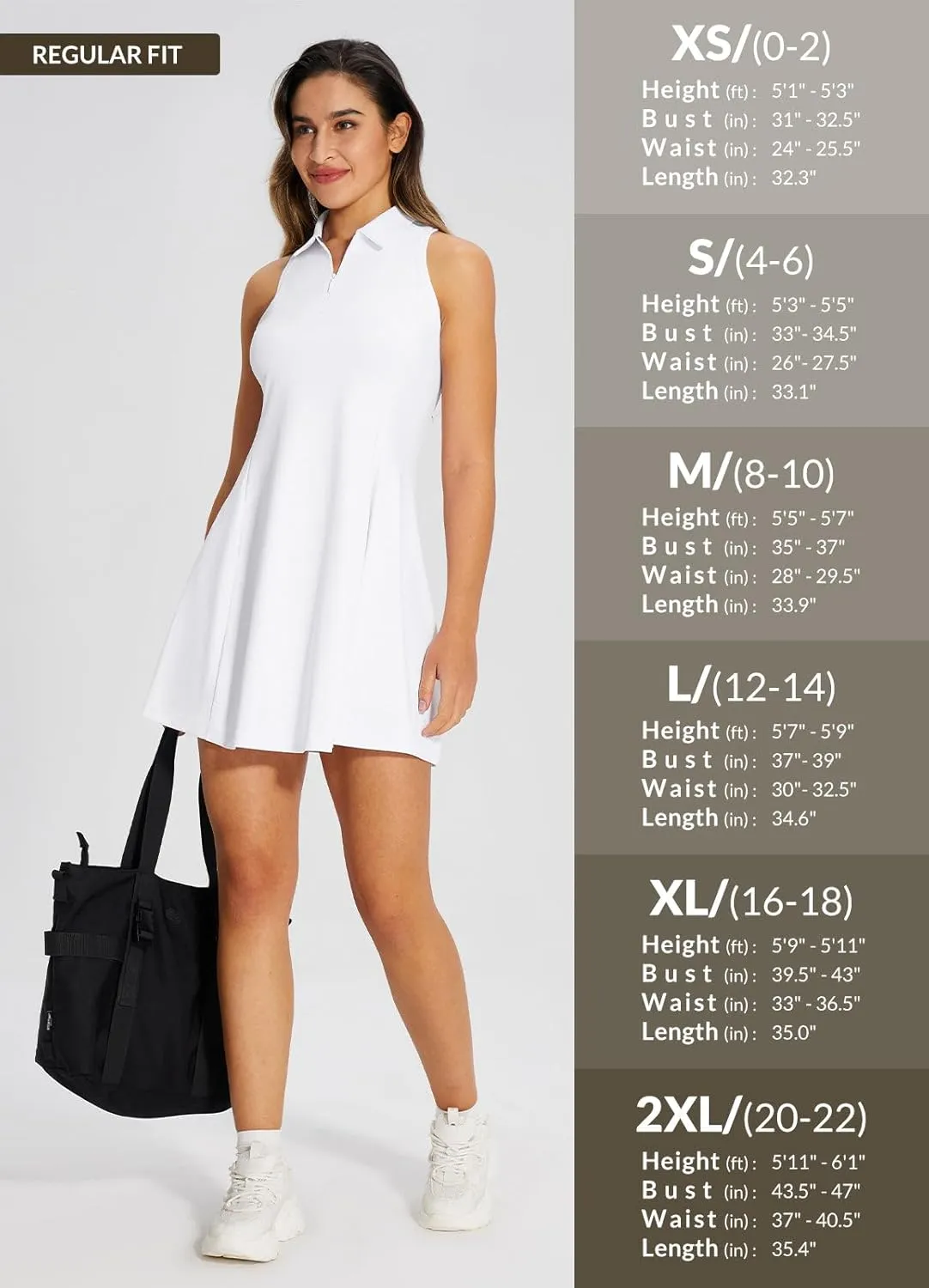 baleaf Womens Golf Dress Sleeveless Tennis Dresses with Built in Shorts Pockets Racerback Workout Athletic
