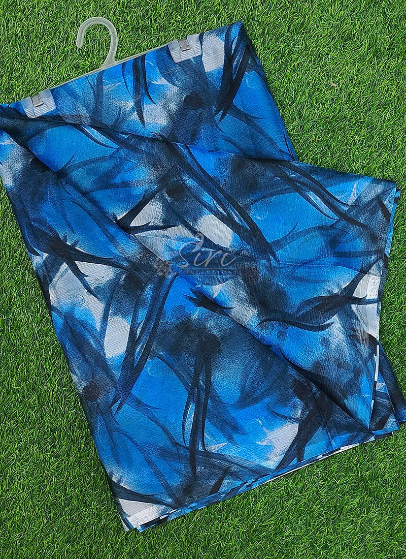 Beautiful Latest Printed Nara Chiffon Saree