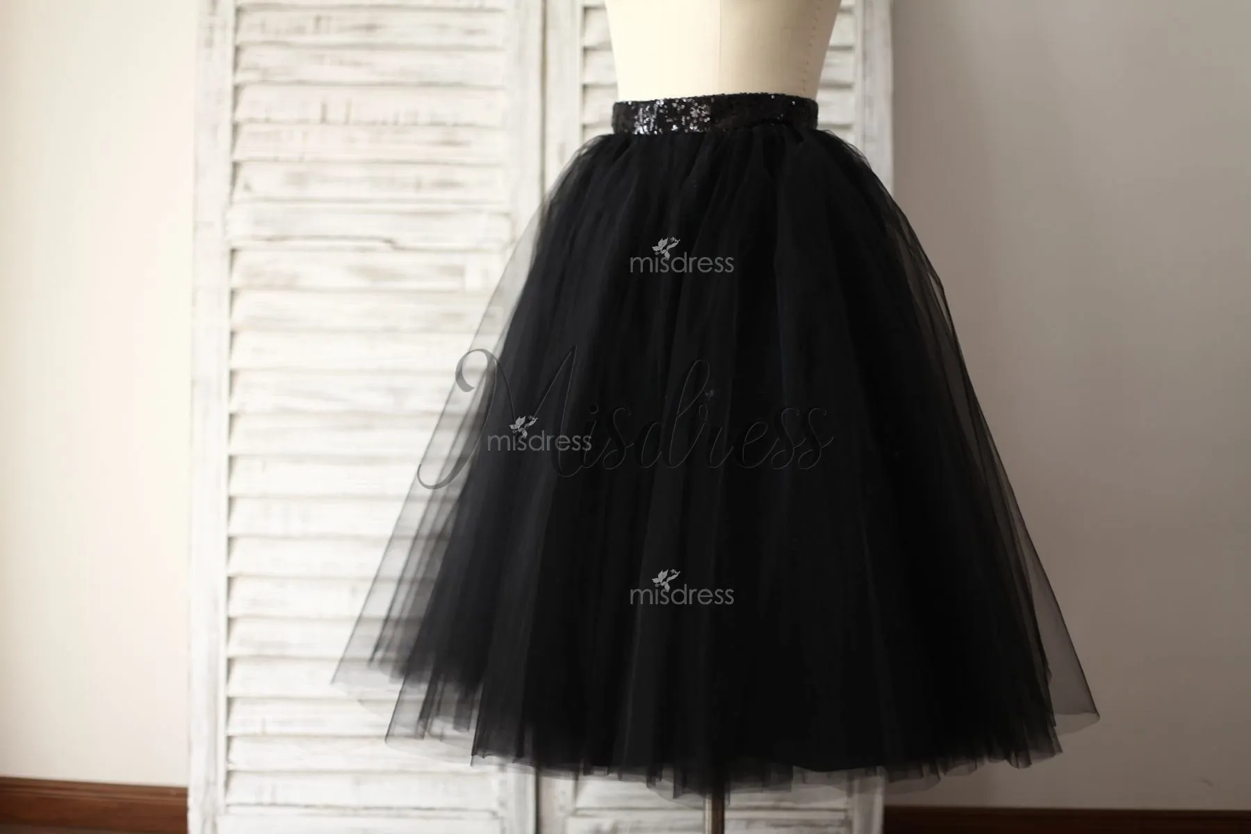 Black Tulle Petticoat Underskirt Crinoline TUTU Skirt