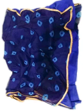 Blue Tie-Dye Bandhani Saree