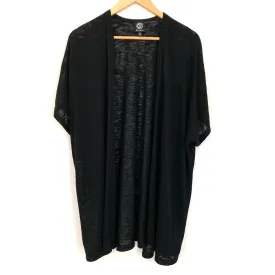 Bobeau Black Lightweight Short Sleeve Cardigan- Size XS
