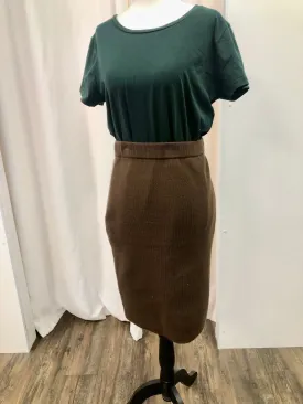 Brown knee length skirt