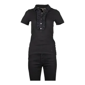 Burberry London Polo Shirt - Small Black Cotton