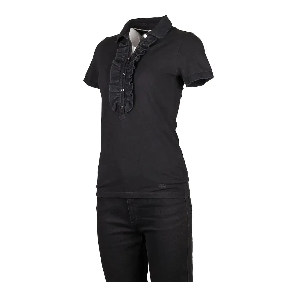 Burberry London Polo Shirt - Small Black Cotton