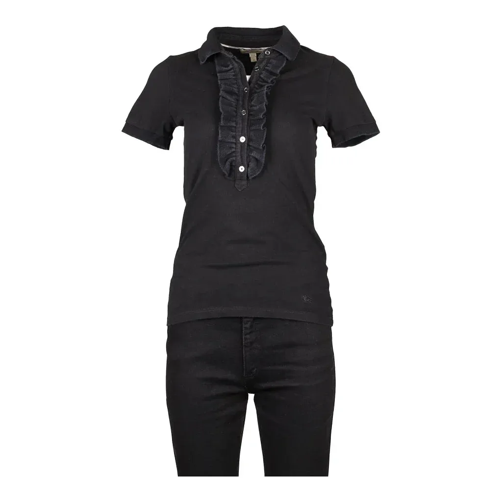 Burberry London Polo Shirt - Small Black Cotton