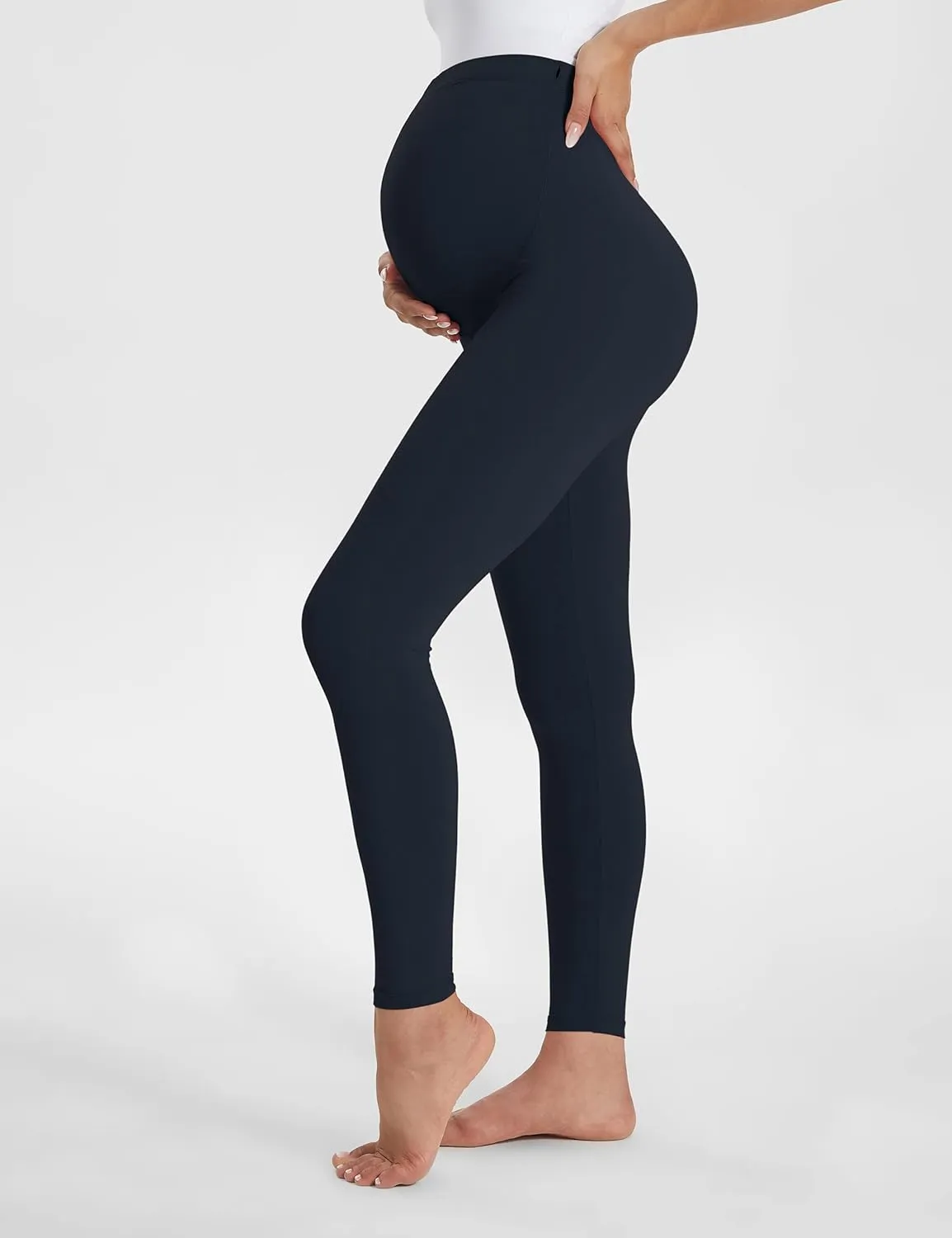 Buttergene Women's Maternity Leggings over the Belly Pregnancy Active Wear Workout Yoga Tights Pants