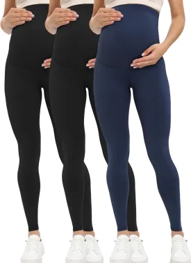 Buttergene Women's Maternity Leggings over the Belly Pregnancy Active Wear Workout Yoga Tights Pants