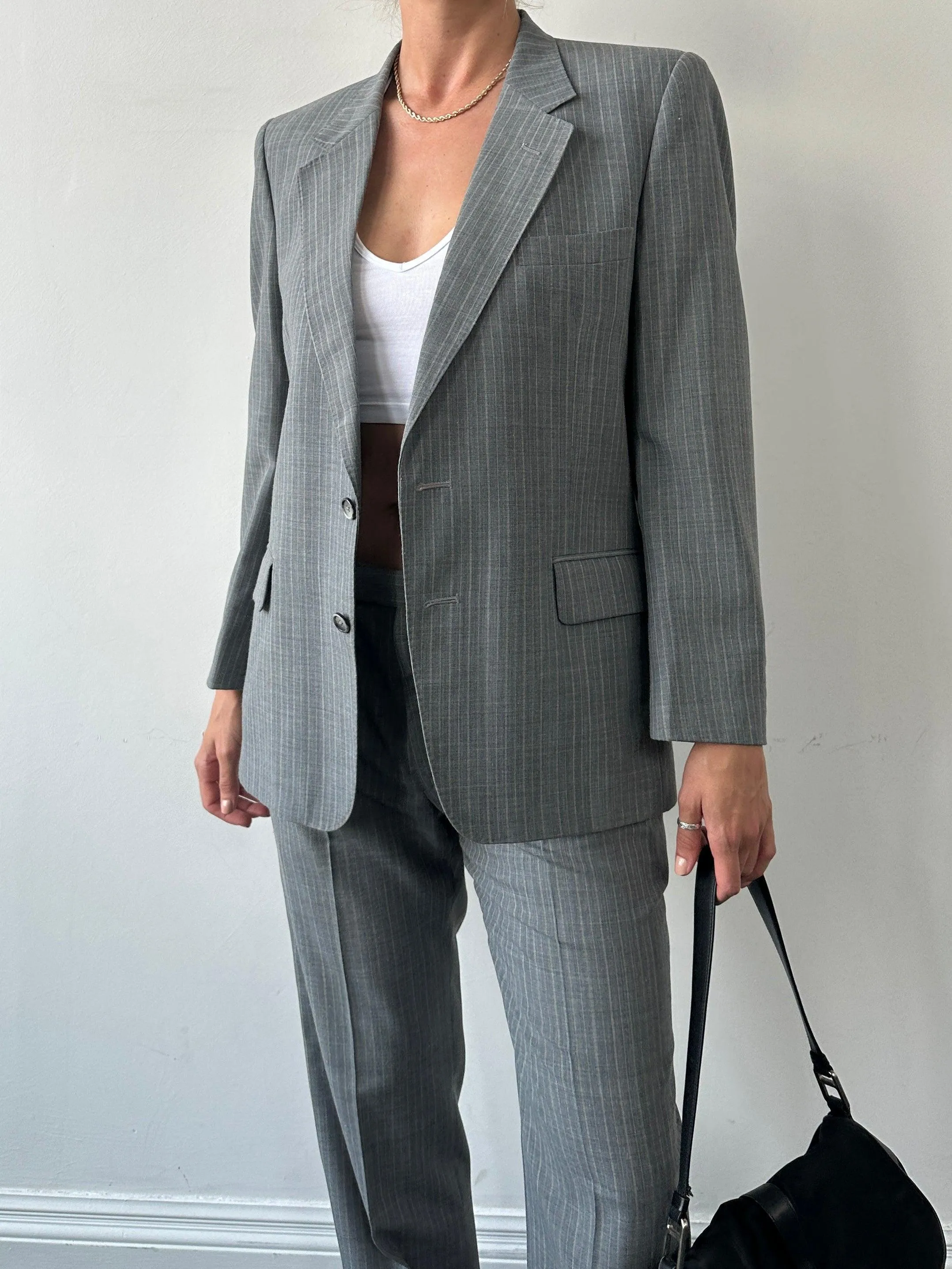 Christian Dior Monsieur Pinstripe Wool Single Breasted Suit - 40S/W34