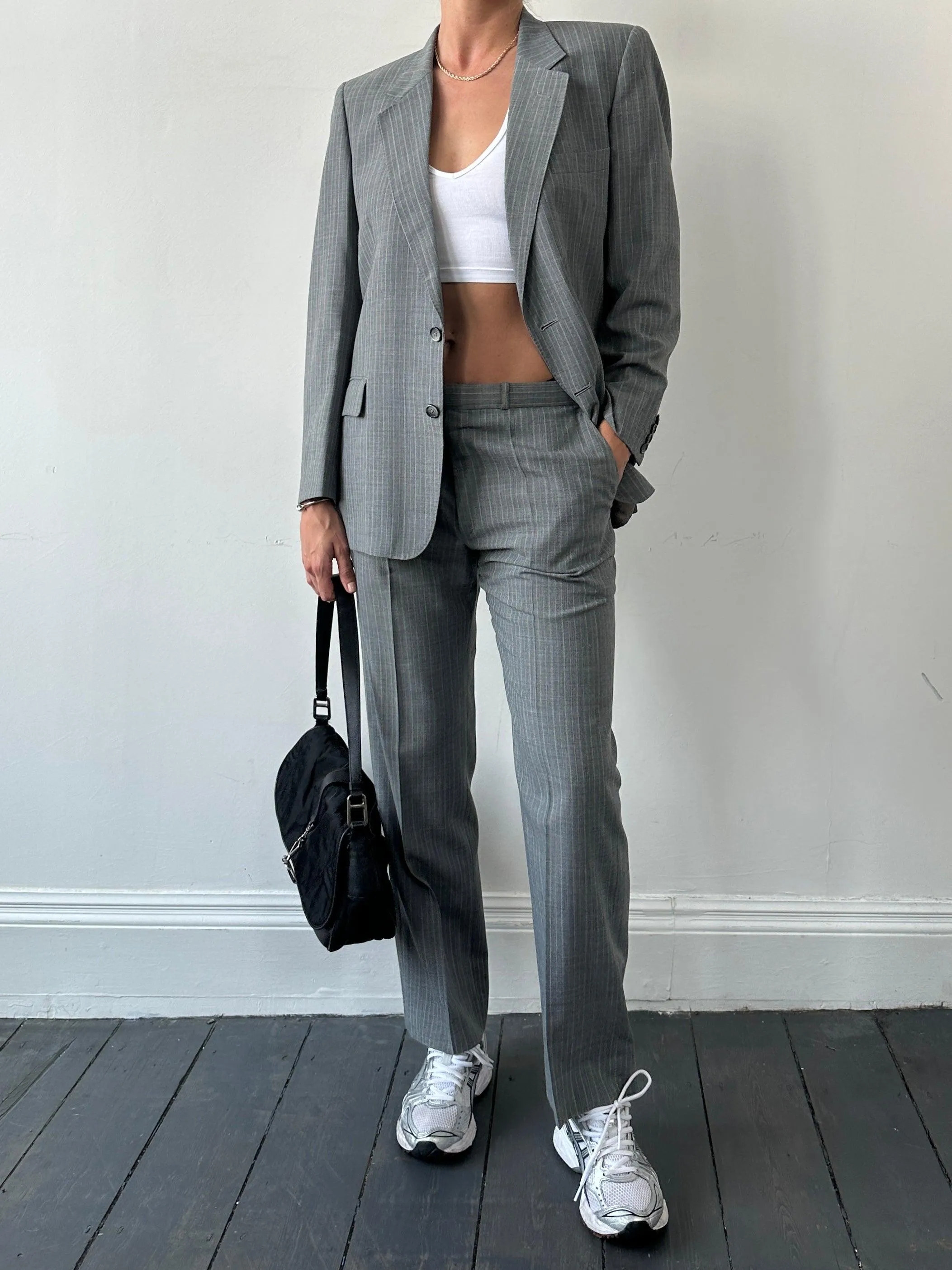 Christian Dior Monsieur Pinstripe Wool Single Breasted Suit - 40S/W34