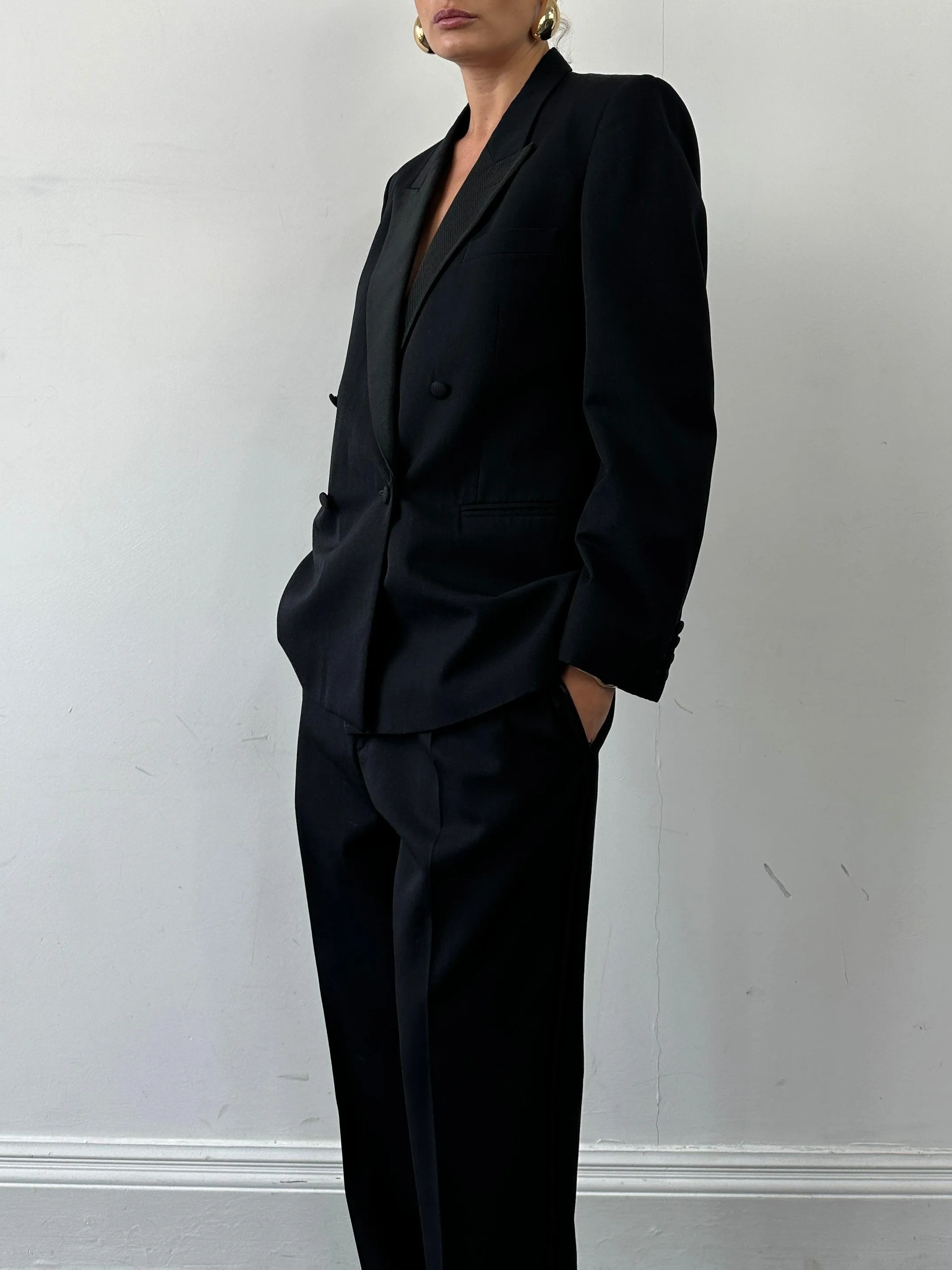 Christian Dior Monsieur Tuxedo Double Breasted Suit - 42S/W34