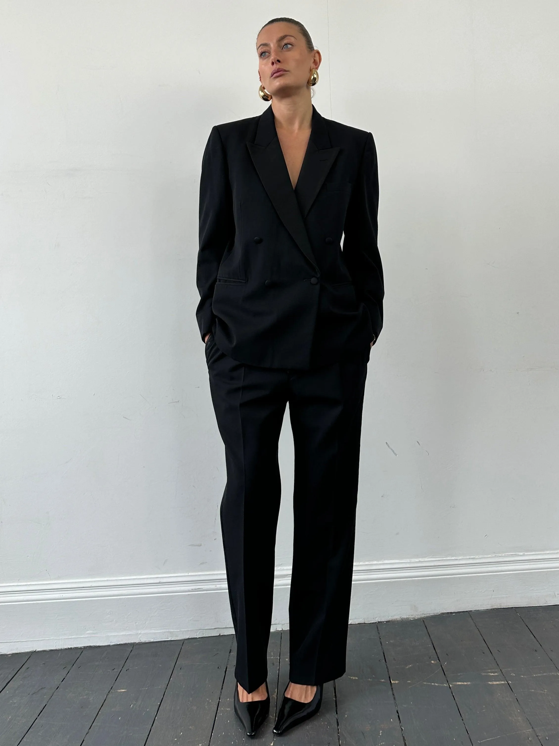 Christian Dior Monsieur Tuxedo Double Breasted Suit - 42S/W34