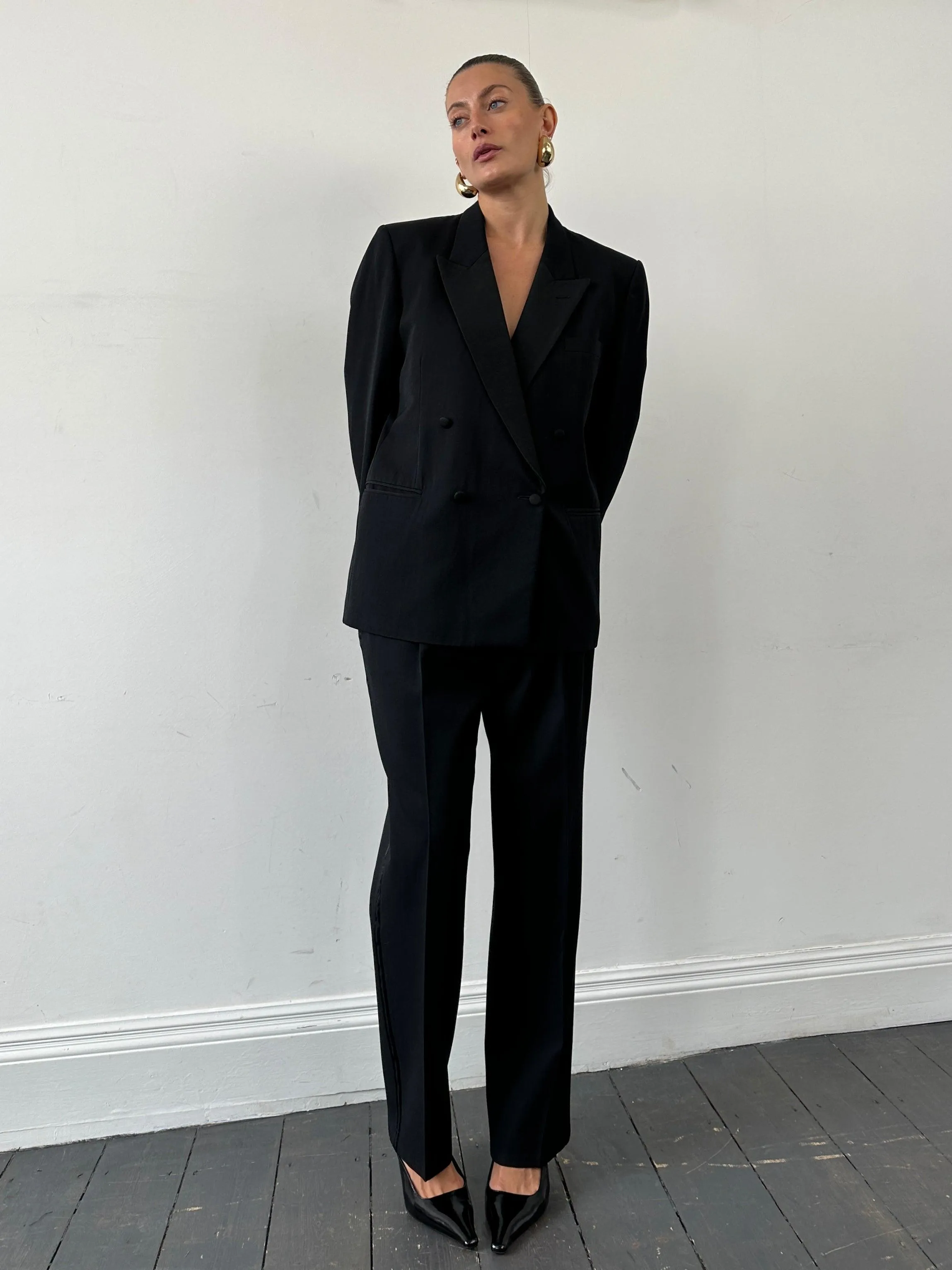 Christian Dior Monsieur Tuxedo Double Breasted Suit - 42S/W34