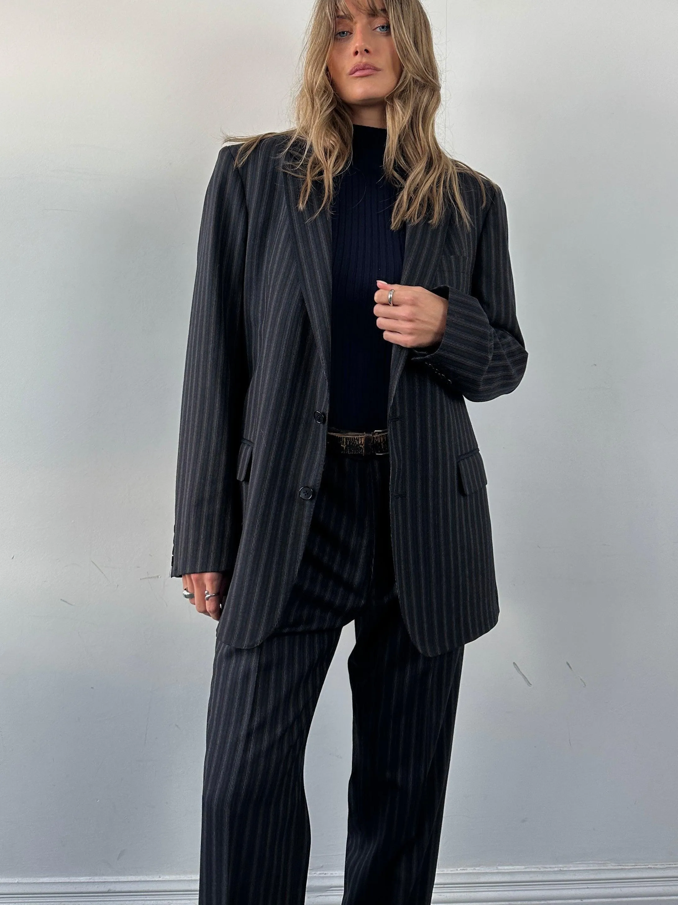 Christian Dior Pure Wool Pinstripe Suit - 42L/W34