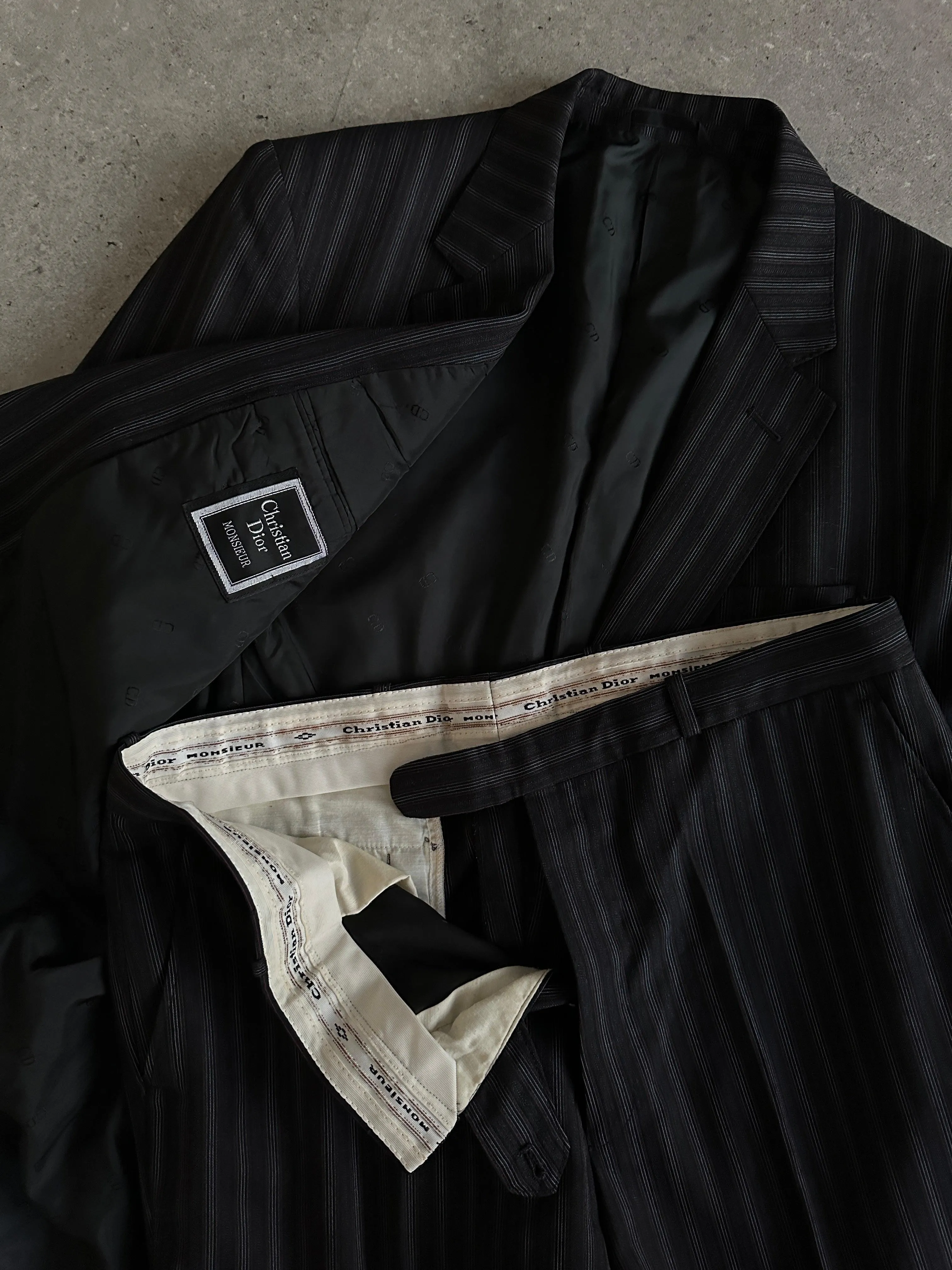 Christian Dior Pure Wool Pinstripe Suit - 42L/W34