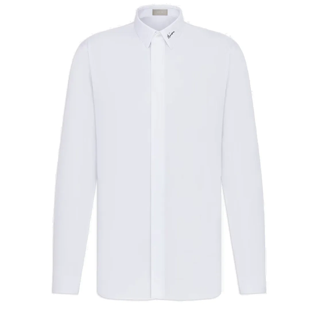 Collar Signature White Shirt