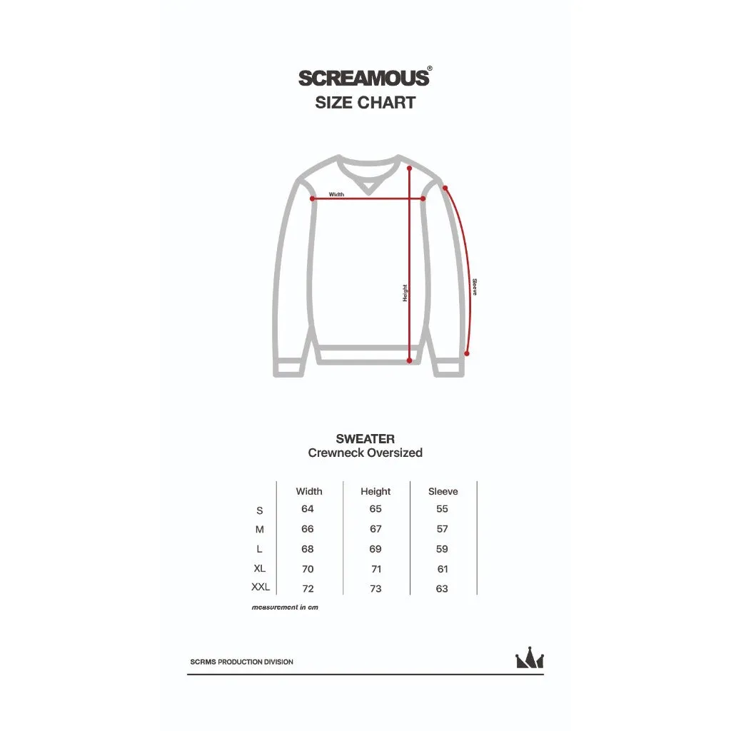 Crewneck OVERSIZED LEGEND TINY WHITE NAVY BLUE
