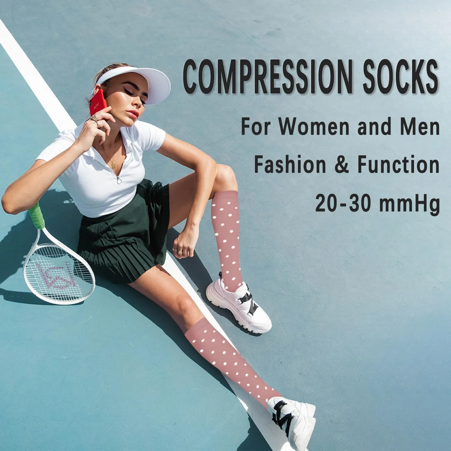 CTHH 5/7 Pairs Compression Socks for Women & Men Circulation - Compression Stockings for Support Running Athletics Nursing Travel