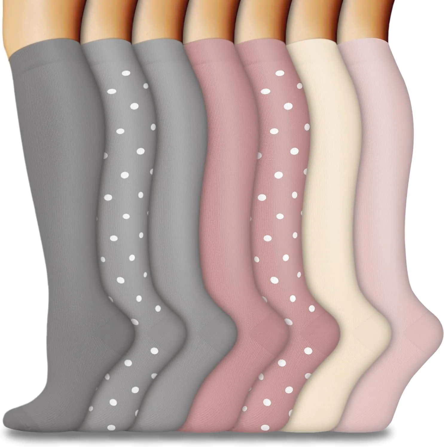 CTHH 5/7 Pairs Compression Socks for Women & Men Circulation - Compression Stockings for Support Running Athletics Nursing Travel