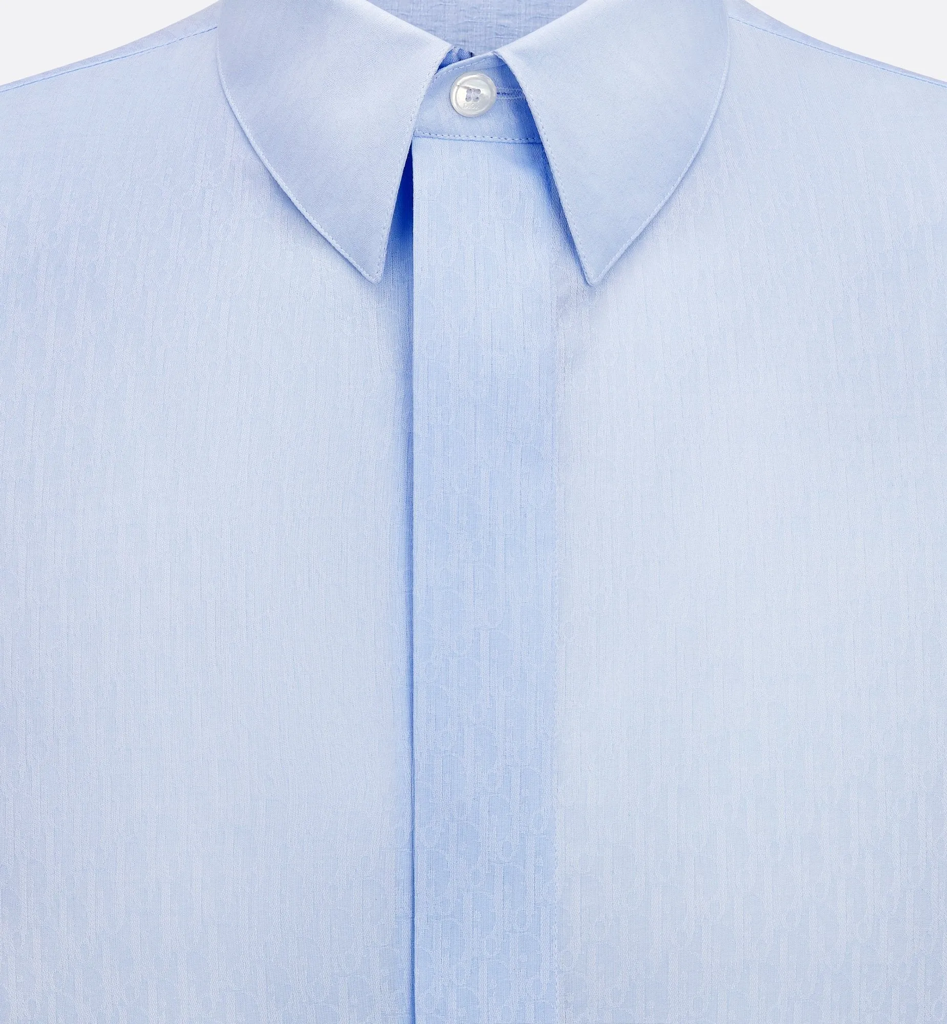 Dior Oblique Shirt Blue Cotton Jacquard