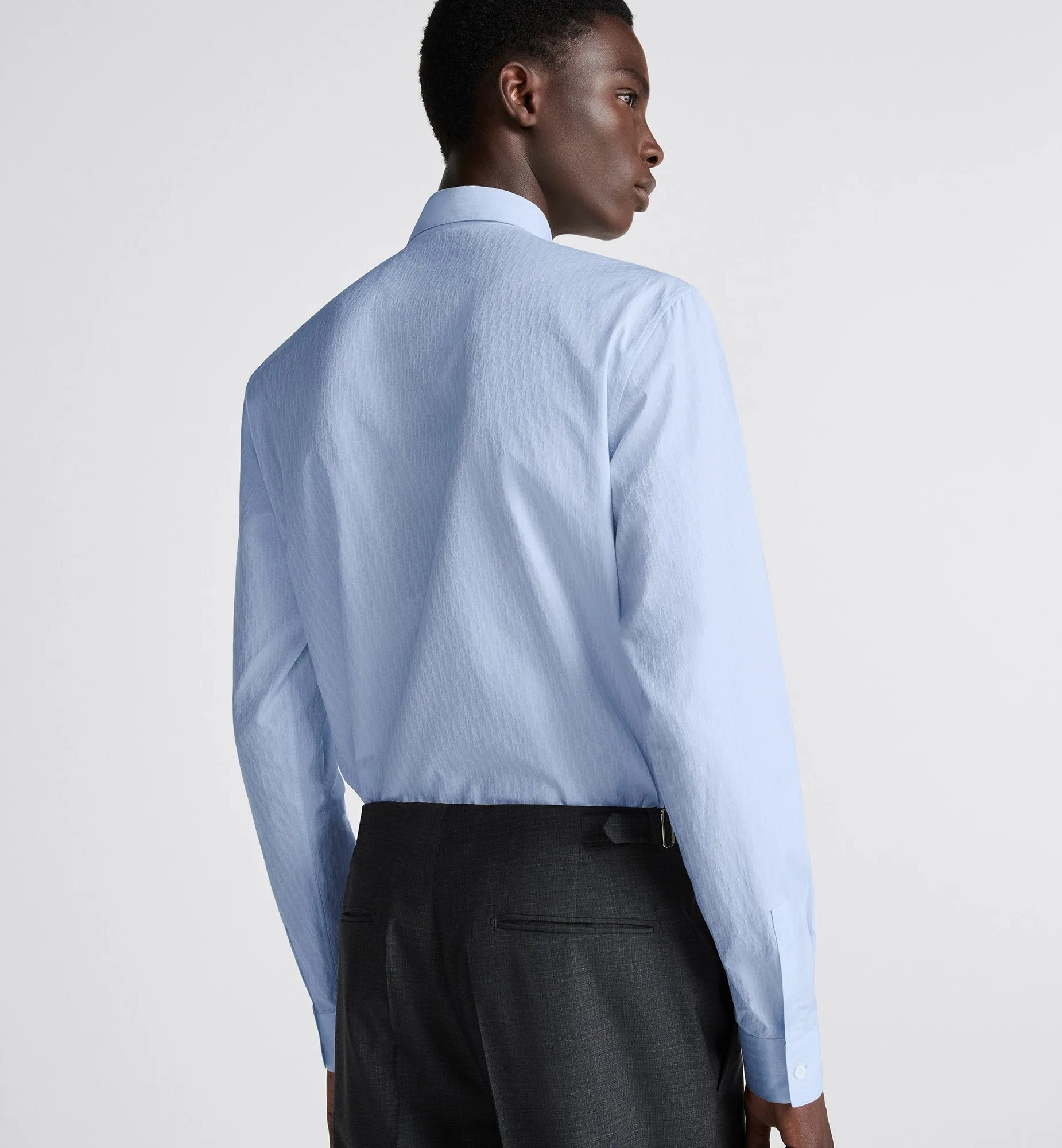 Dior Oblique Shirt Blue Cotton Jacquard