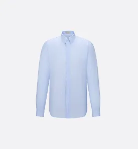 Dior Oblique Shirt Blue Cotton Jacquard