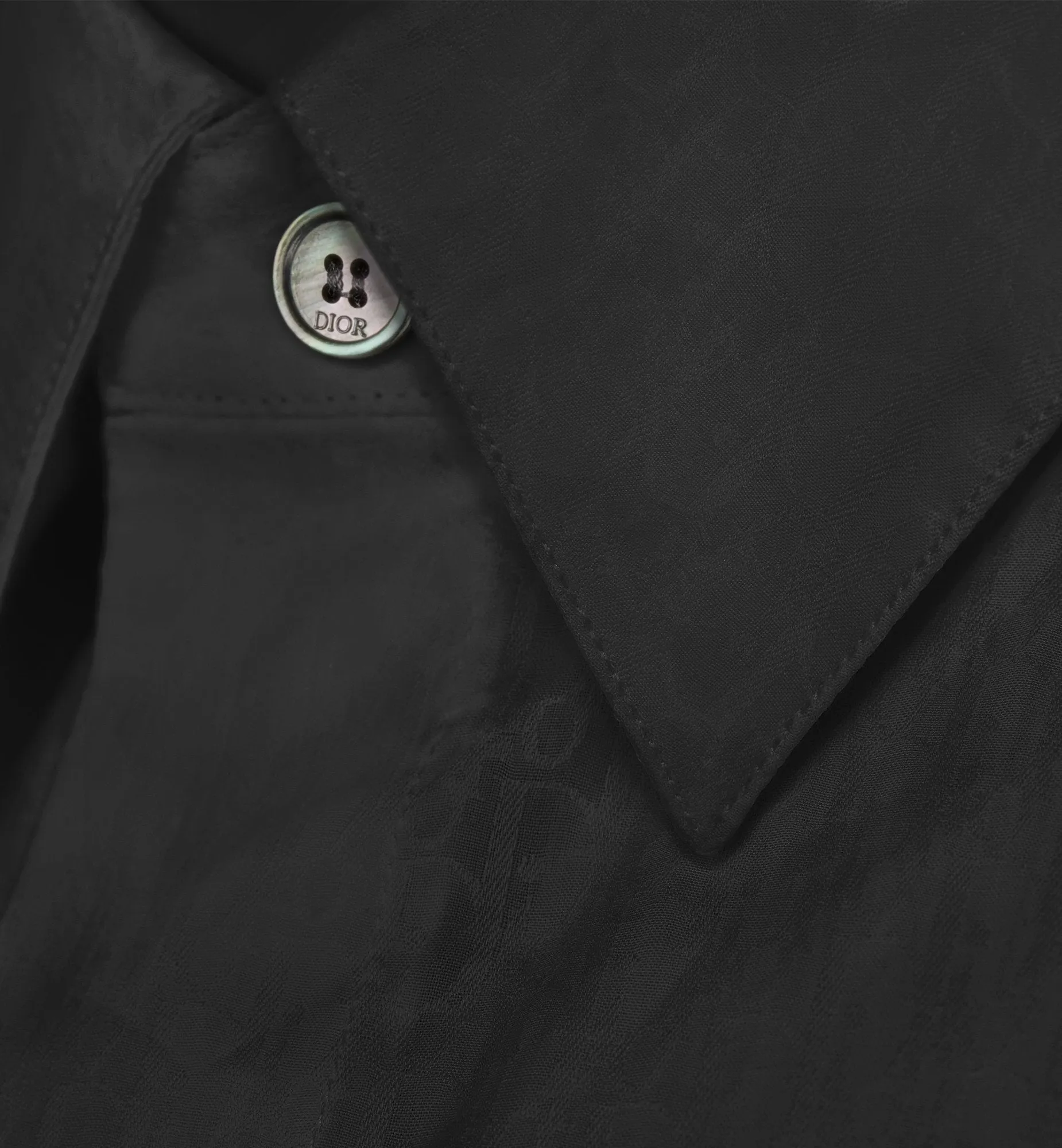 Dior Oblique Short-Sleeved Shirt Black Cotton Jacquard