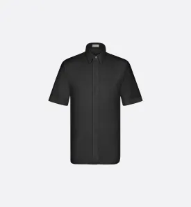 Dior Oblique Short-Sleeved Shirt Black Cotton Jacquard