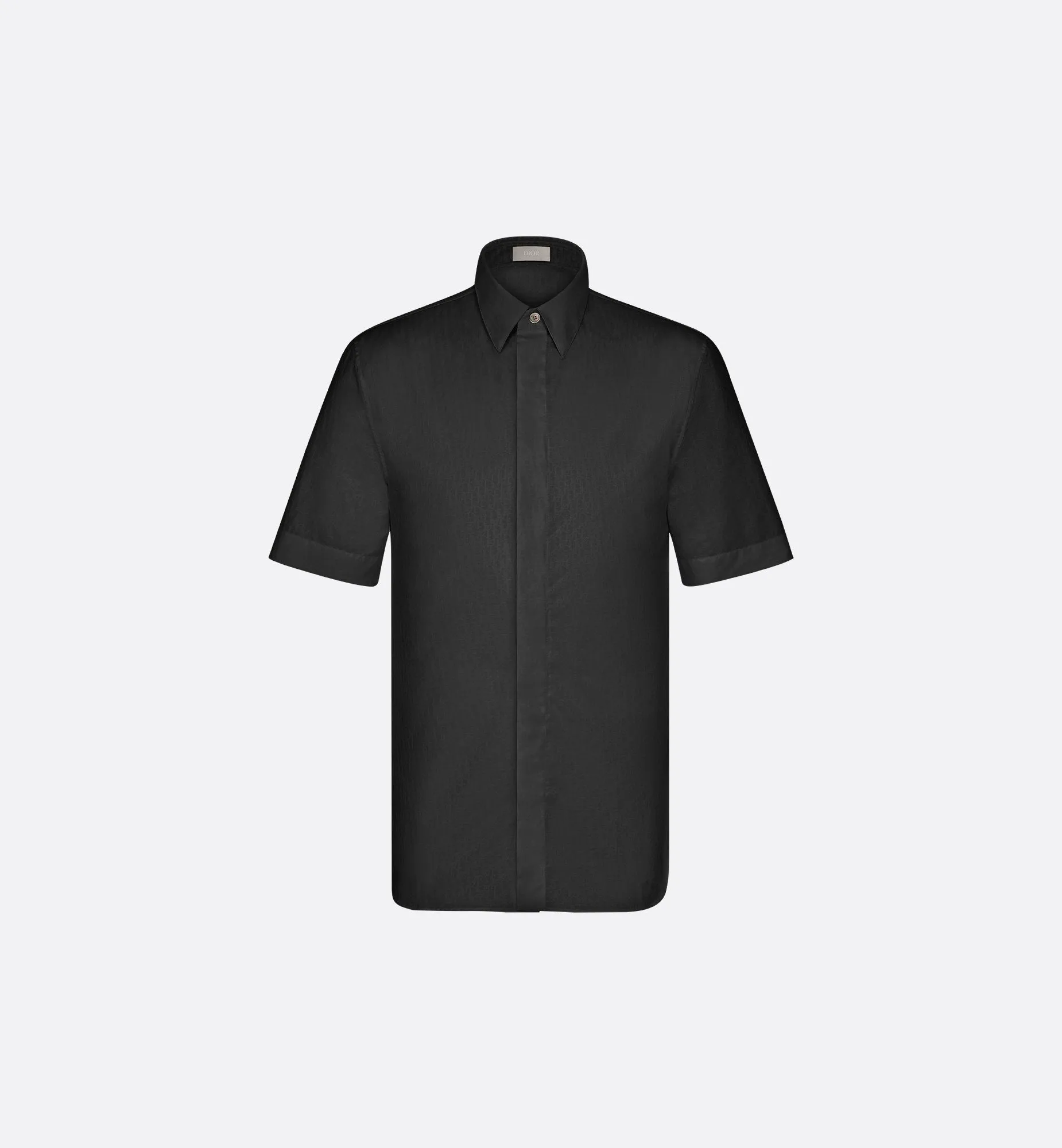 Dior Oblique Short-Sleeved Shirt Black Cotton Jacquard