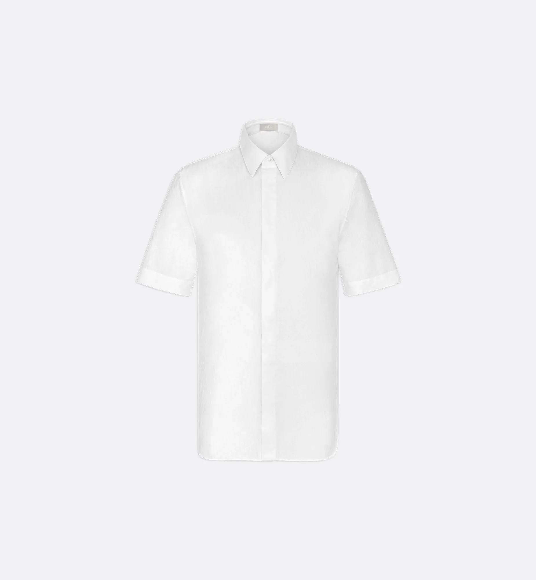 Dior Oblique Short-Sleeved Shirt White Cotton Jacquard
