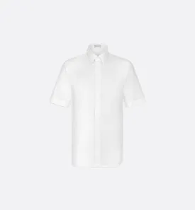 Dior Oblique Short-Sleeved Shirt White Cotton Jacquard