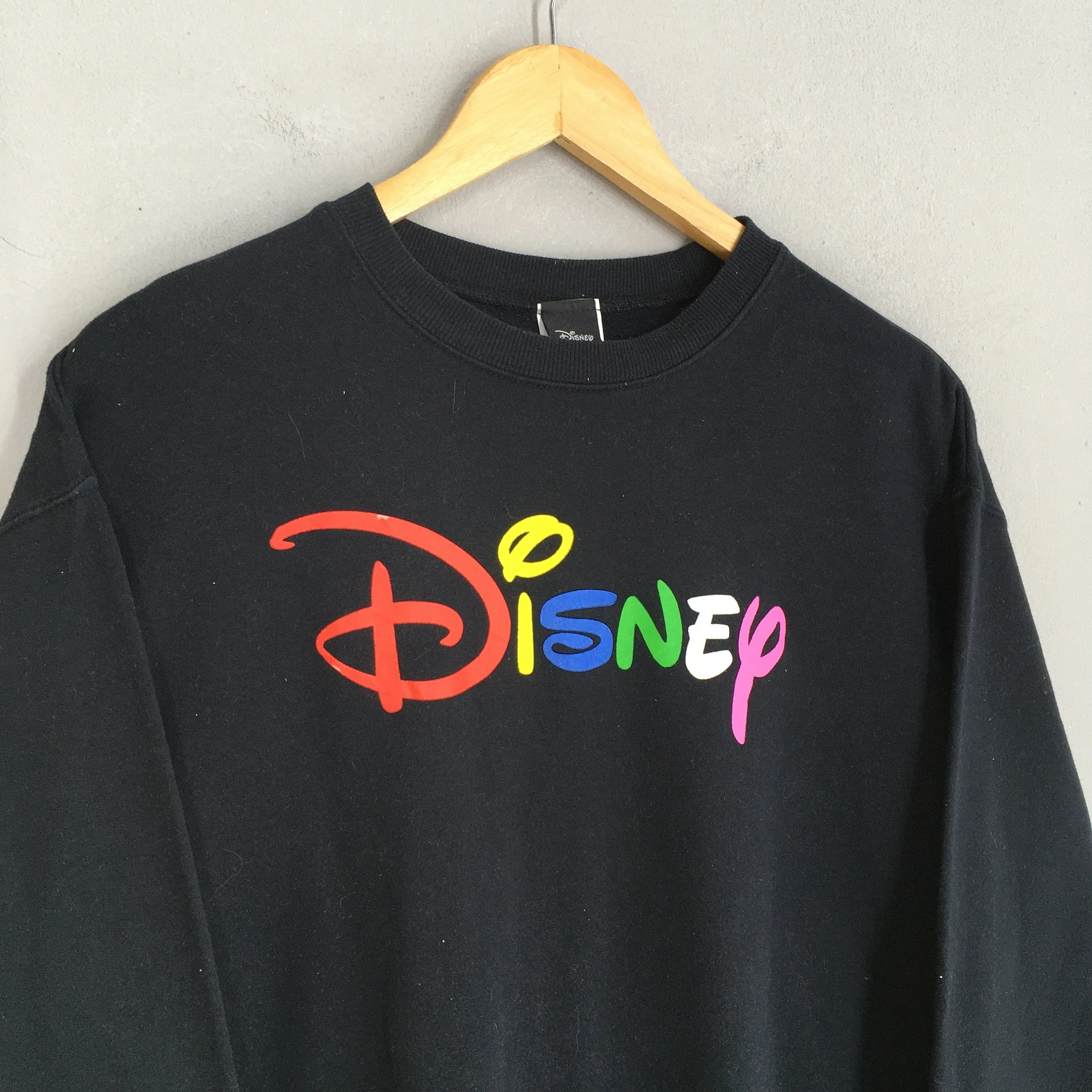 Disney Spell Out Black Sweatshirts Small