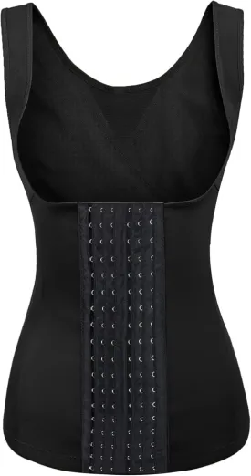 Evanhome Women's Waist Trainer Cincher Underbust Corset Vest Steel Boned Hourglass Body Shaper With Hooks S-4XL