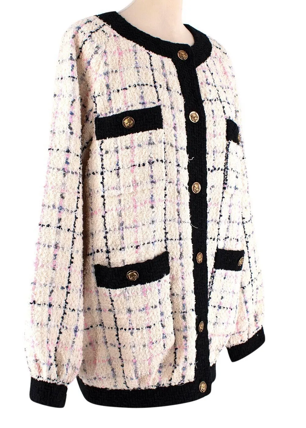 Gucci 2022 Oversize tweed bomber jacket coat jacket Size I 36 as worn by J LO ladies