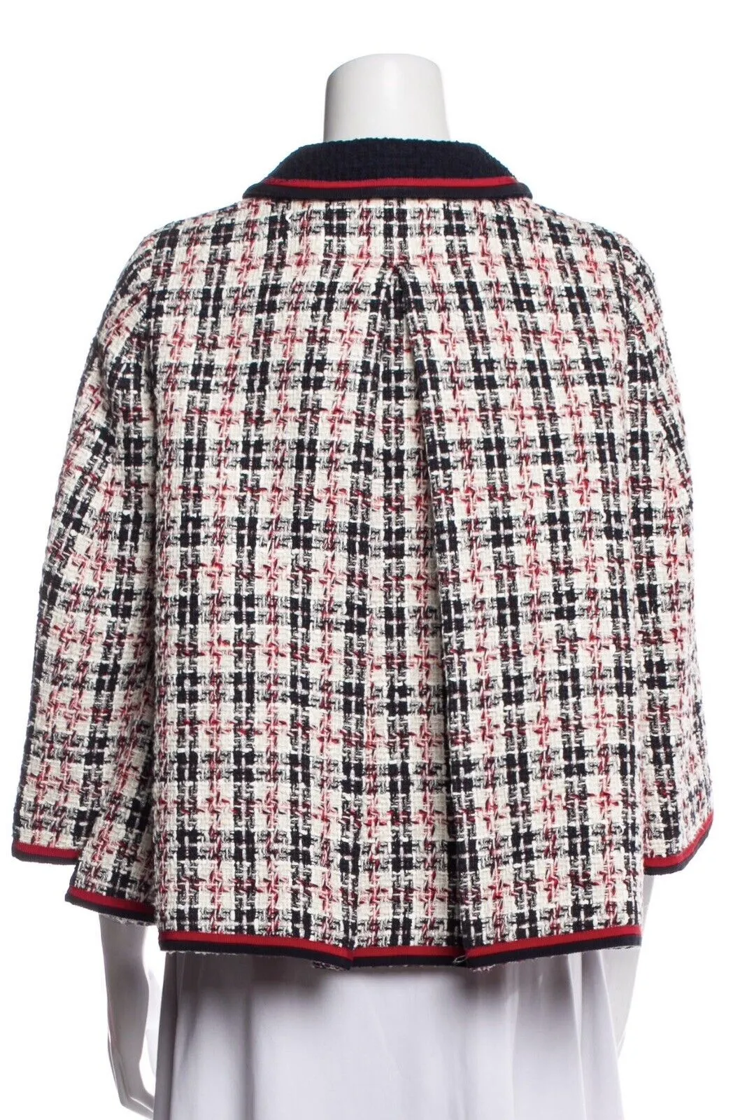 Gucci tweed embellished jacket coat in gardenia Size I 38 XS ladies