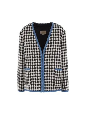 Houndstooth Tweed Blazer