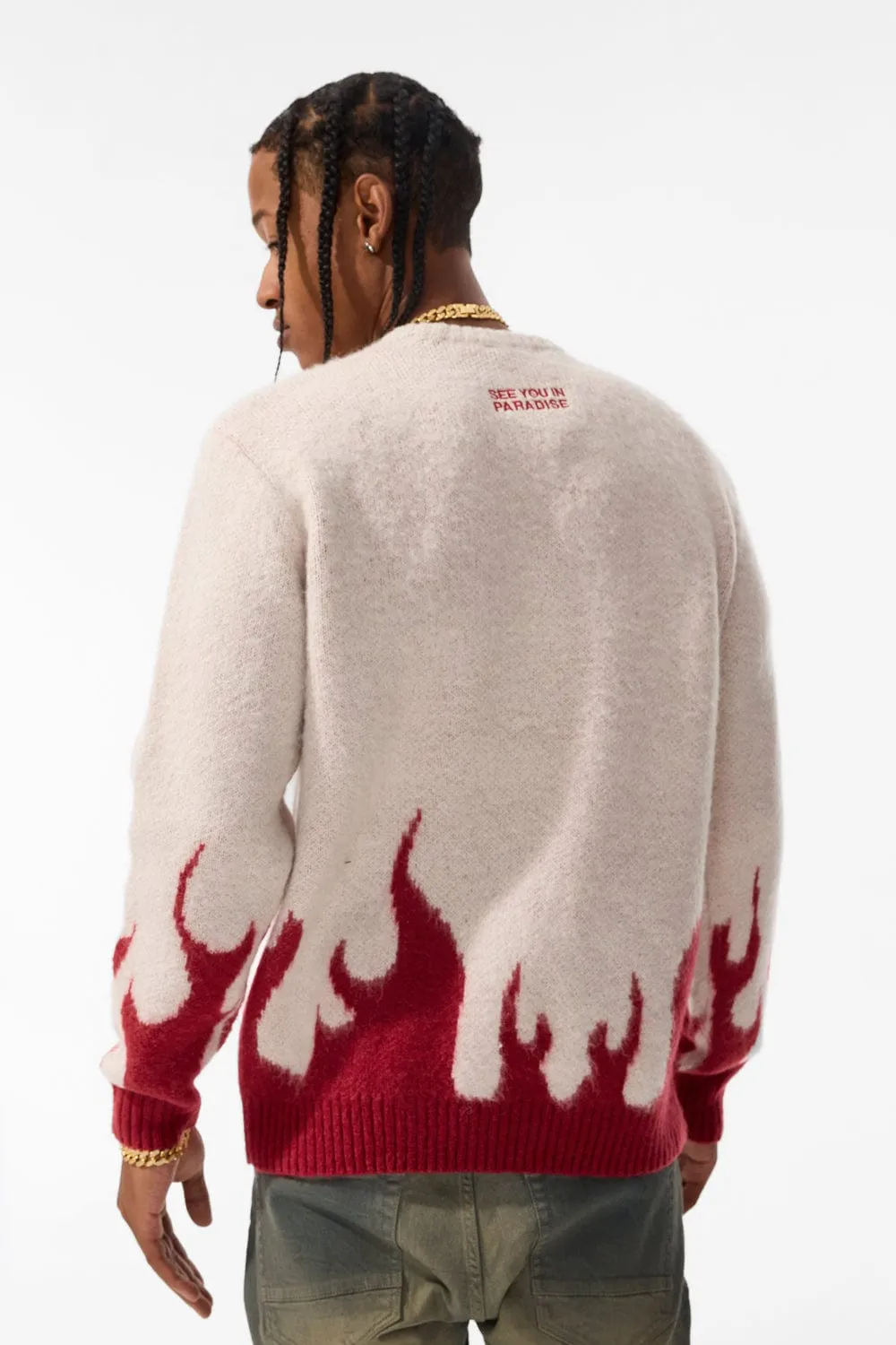 Inferno Crewneck Sweater (Blood Ivory)