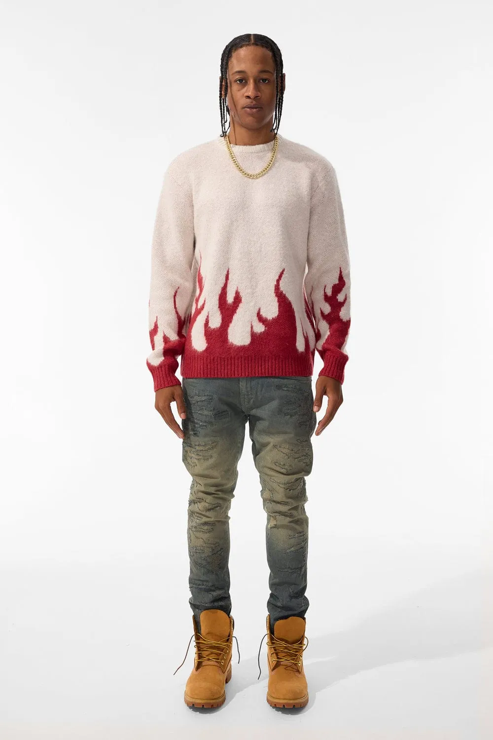 Inferno Crewneck Sweater (Blood Ivory)