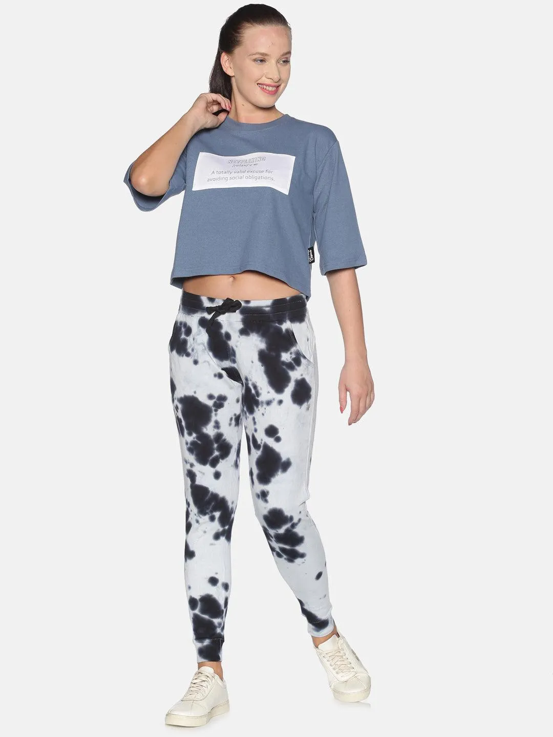 Kultprit Women Jogger With Tie & Dye Wash