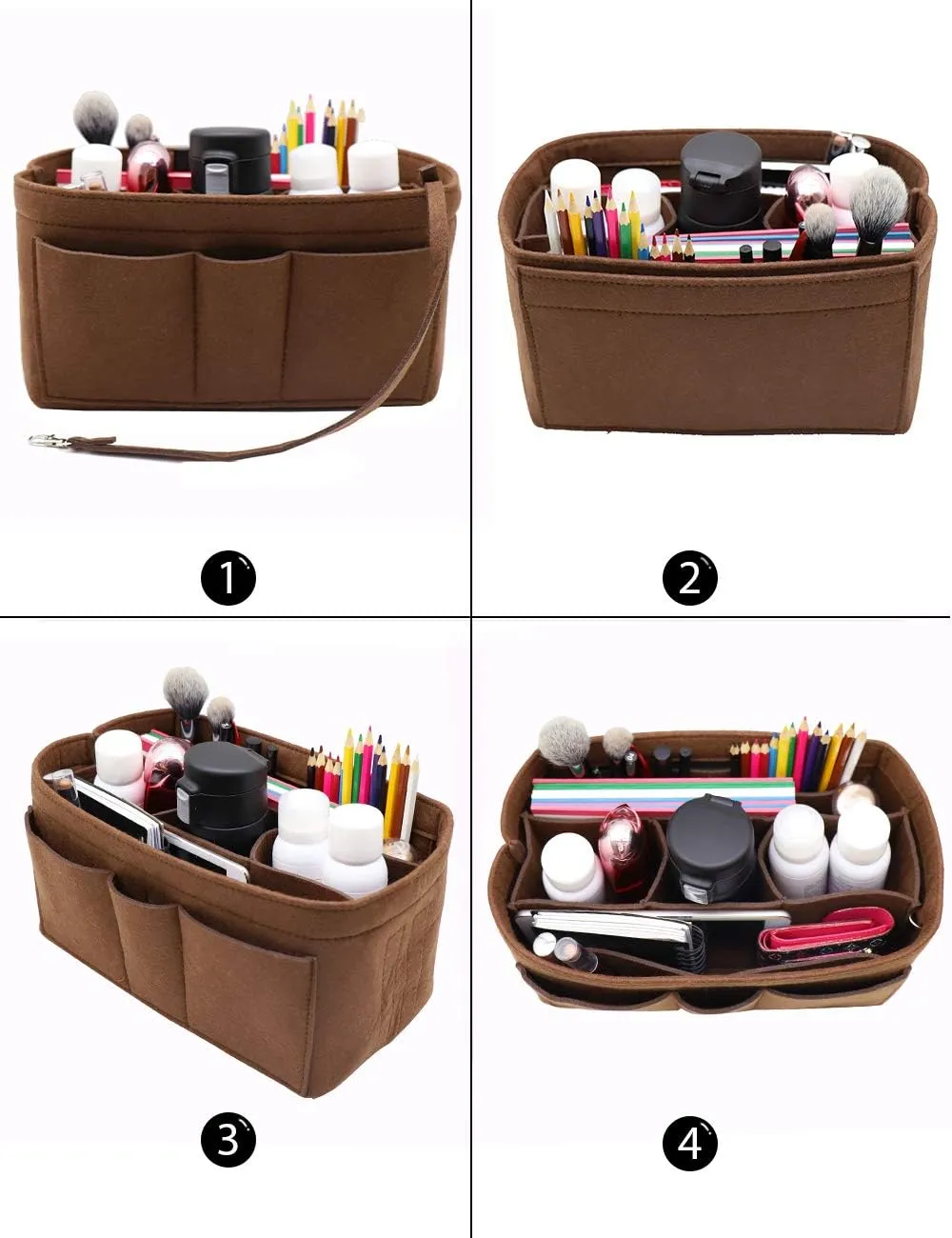 LEXSION Felt Insert Bag Organizer Bag In Bag For Handbag Purse Organizer Fits Speedy Neverful